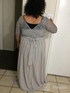 img 1 attached to Women Plus Size Chiffon Evening Dresses Long Prom Bridesmaid Gown review by Aaron Clayton