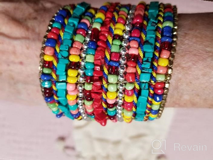 img 1 attached to Bohemian-inspired Tribal Chic Statement Bracelets for Girls - Enhance Your Fashion Jewelry Collection! review by Raegina Smith