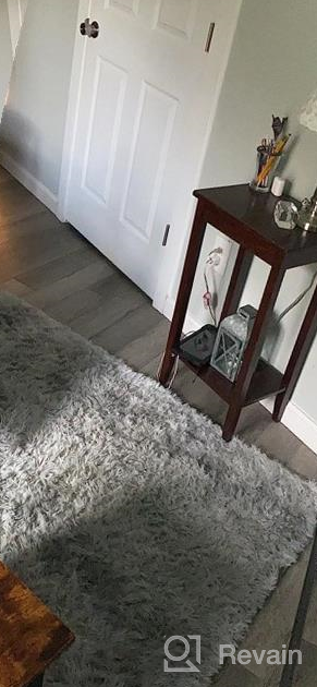 img 1 attached to Plush Grey Shaggy Area Rug 6X9 For Modern Indoor Decor, Extra Soft And Cozy Carpets For Bedroom, Living Room, And Kids' Rooms - Rainlin Fluffy Rugs review by Chris Durandis