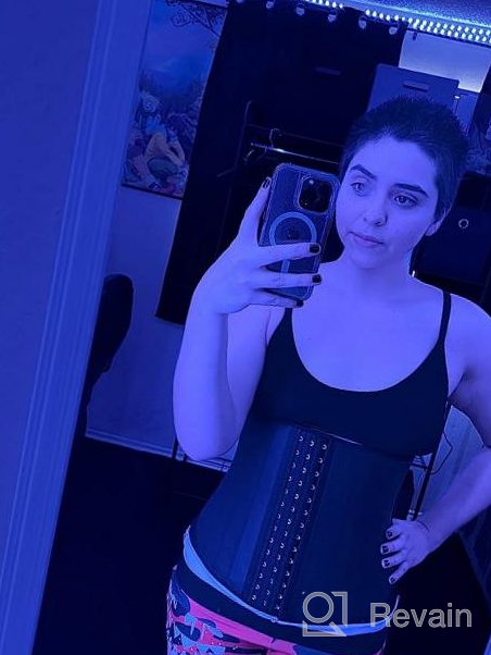 img 1 attached to Women'S Latex Underbust Waist Trainer Corset Cincher Hourglass Body Shaper With 4 Hooks By YIANNA review by Scott Kulothungan