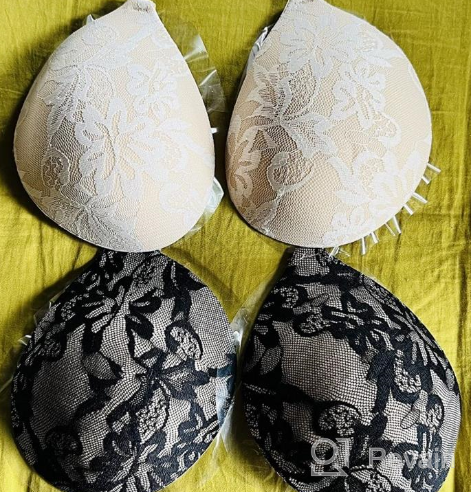 img 1 attached to Reusable Strapless Adhesive Bra With Lace - Push Up Lift And Invisible, 2 Pairs For Women review by Danielle Phillips