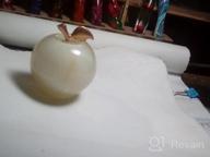 img 1 attached to Stylish Handmade Green Onyx Apple Paperweight - Perfect For Home And Office Decor review by Dan Ball