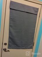 img 1 attached to Grey Thermal Insulated Door Curtains For French Doors - Set Of 2 Blackout Shades To Provide Privacy And Covering For Door Windows, 26 X 40 Inches - By HOMEIDEAS review by Paul Ruberto