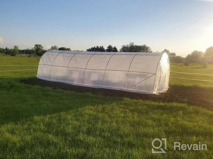 img 1 attached to Portable 26' X 10' X 7' Greenhouse With Walk-In Tunnel Design For Large Gardening Plants, Hot House And Plant Tent In White By YOLENY review by Robert Sample