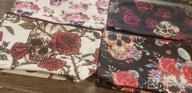 img 1 attached to Set Of 4 Sugar Skull Canvas Makeup Bags With Handle - Zippered Cosmetic Pouches For Toiletries, Ideal Gift For Women, Girls & Moms On Mother'S Day review by Eduardo Long