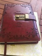 img 1 attached to Secure Your Thoughts With CAGIE Lock Diary - Premium Leather Journal With Vintage Wine Red Finish review by David Olson
