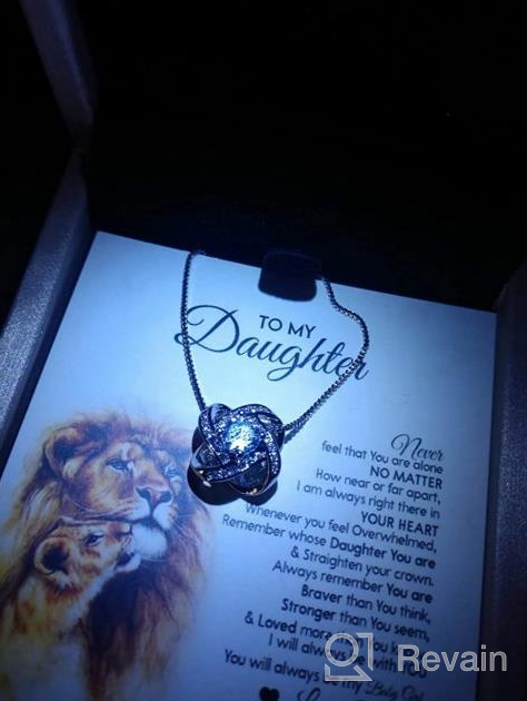 img 1 attached to Sterling Silver Father Daughter Necklace - Perfect Graduation, Birthday, Valentine's, and Christmas Gift for Badass Beautiful Girls from Dad review by Jasmine Baker