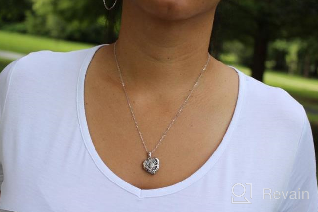 img 1 attached to 📸 Lovely 925 Sterling Silver Heart Locket Necklace - Holds 2 Pictures - For Men, Women, Girls, and Teens - Thoughtful Gift - 18''+2'' Extender review by Crystal Garcia