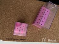 img 1 attached to Pink LIARTY Nail Drill Bits Holder: Dustproof, Organized Manicure Tools With 17 Holes review by Jay Meza