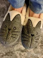 img 1 attached to Cuddly Cat-Inspired Warm House Slippers For Women And Kids - Perfect For Cosy Winter Nights! review by Courtney Frostick