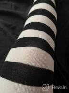 img 1 attached to Get Cosplay Ready With Aneco'S 4 Pairs Of Striped Over Knee High Socks For Women And Girls review by Sarah Gonia