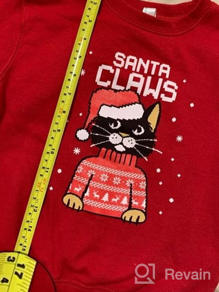 img 1 attached to 🐱 Christmas Youth Kids Sweatshirt with 3D Graphic - Pizza Cat Design for Teen Boys and Girls review by Zack Block