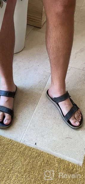 img 1 attached to Teva Leather 👡 Universal Slide Sandal - Black review by Jordan Perez