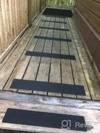 img 1 attached to Ensure Safe Steps With Outdoor Non-Slip Stair Treads - 10 Pack Of 6"X40" Black Anti-Slip Strips review by Adrian Summers
