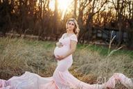 img 1 attached to Gorgeous Off Shoulder Mermaid Gown For Maternity Photo Shoot | ZIUMUDY review by Chris Lujan