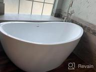 img 1 attached to FerdY Naha 67 Acrylic Freestanding Bathtub - Curve Edge Soaking Tub, Glossy White Finish, CUPC Certified & Toe-Tap Chrome Drain/Overflow Assembly Included! review by Travis Garron