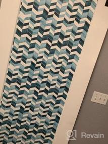 img 6 attached to Teal Watercolor Chevron Peel & Stick Wallpaper By Paul Brent - RoomMates RMK11358RL