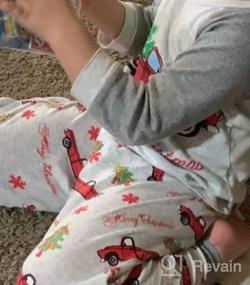 img 5 attached to Украсьте залы очаровательными рождественскими пижамами для девочек - идеальный подарочный набор для детской хлопковой одежды для сна