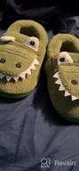 img 1 attached to Cozy Dinosaur House Slippers For Kids - Warm Fur Lined Indoor Shoes By JACKSHIBO review by Andre Brignac
