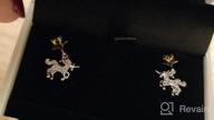 img 1 attached to 🦄 Sparkling Unicorn Earrings for Women: Dainty Crystal Jewelry Set in an Elegant Box - Perfect Anniversary Gift review by Chris Bailey