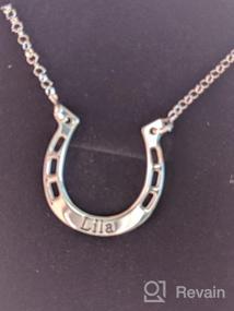 img 3 attached to 🎄 MyNameNecklace Unisex Personalized Horseshoe Necklace - Custom Made Pendant for Christmas - Sterling Silver 925/Gold Plated - Ideal Christmas Jewelry Gift