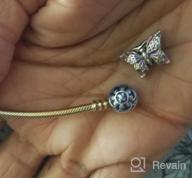 картинка 1 прикреплена к отзыву NINAQUEEN Стерлинговое серебряное браслет с змеиной цепью с эмалевым замком и ювелирным ящиком для подвесок, идеальный подарок от Krista Johnson