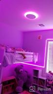 img 1 attached to Pink TALOYA LED Ceiling Light With Back Ambient Light For Nursery And Bedroom; Low Profile, 12 Inch, 24W Surface Mount Fixture With Easy Installation review by Tim Wilske