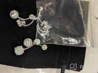 img 1 attached to Surgical Steel Belly Rings For Women - MODRSA Hypoallergenic Belly Button Rings review by Lautaro Olive