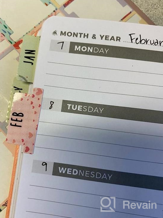 img 1 attached to DiverseBee Laminated Planner Monthly Tabs, 24 Peel And Stick Tabs For Notebooks (12 Month Tabs And 12 Blank Tabs), Calendar Monthly Tab Stickers For Planners, Monthly Dividers (Assorted) review by Garon Tafolla