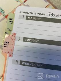 img 8 attached to DiverseBee Laminated Planner Monthly Tabs, 24 Peel And Stick Tabs For Notebooks (12 Month Tabs And 12 Blank Tabs), Calendar Monthly Tab Stickers For Planners, Monthly Dividers (Assorted)