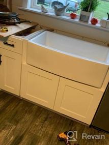 img 8 attached to Sarlai 33In Double Bowl 50/50 White Porcelain Ceramic Fireclay Farmhouse Kitchen Sink Apron Front