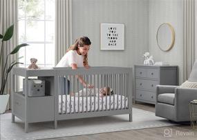 img 1 attached to 🚼 Delta Children White Crib and Changer with Changing Pad and Cover