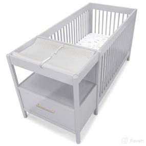 img 3 attached to 🚼 Delta Children White Crib and Changer with Changing Pad and Cover