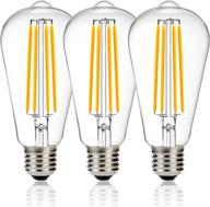 лампа эдисона 12 в, эквивалент 60 вт, стандартный цоколь e26 6 вт, мягкий белый, 3000k, винтажный переменный/постоянный ток, 12–36 в, низковольтная светодиодная лампа логотип