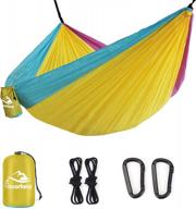 favorland double & single camping hammock with tree straps - lightweight & portable for hiking and backpacking logo