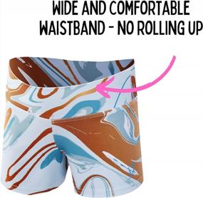 img 1 attached to Dancina Marble Line Gymnastics Leotards For Girls With Matching Shorts Ages 4-12