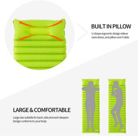 img 1 attached to BISINNA Ultralight Inflatable Sleeping Pad With Pillow And Inflat Dry Bag: Your Ultimate Camping Companion