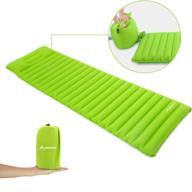 bisinna ultralight inflatable sleeping pad with pillow and inflat dry bag: your ultimate camping companion logo
