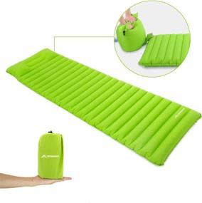 img 4 attached to BISINNA Ultralight Inflatable Sleeping Pad With Pillow And Inflat Dry Bag: Your Ultimate Camping Companion