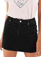 👗 just quella women's slim fit corduroy a-line short skirt with high waist - boydon mini skirt logo