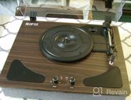 img 1 attached to 3 Speed Vinyl Player W/ Bluetooth, Auto Stop & Vibration Isolation - RIF6 Record Player In Black Wood review by Eric Nelson