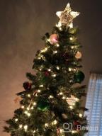 img 1 attached to Add Sparkle To Your Tree With Lewondr'S Glittering Rattan Christmas Star Tree Topper! review by Max Guerrero