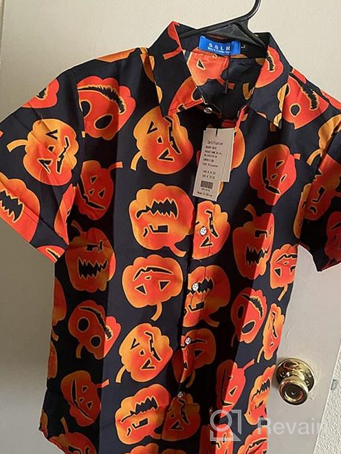 img 1 attached to 👕 SSLR Button Sleeve Halloween X Small Boys' Clothing: Trendy Tops, Tees & Shirts Collection review by George Mack