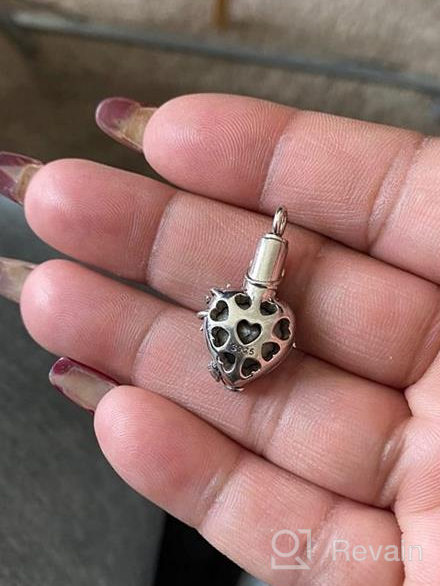 img 1 attached to TOUPOP Heart Tree of Life Cremation Urn Necklace for Ashes - Sterling Silver Memorial Jewelry with Crystal and Funnel Filler - Meaningful Gifts for Women and Girls review by Whitney Starvaggi