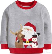 🎄 festive fun for kids: toddler boys girls ugly christmas sweater shirt – funny reindeer santa tops! logo