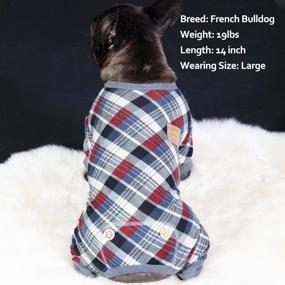 img 2 attached to 🐶 KYEESE Small Dog Pajamas: Plaid, Soft, Stretchable Dog Pajama PJs