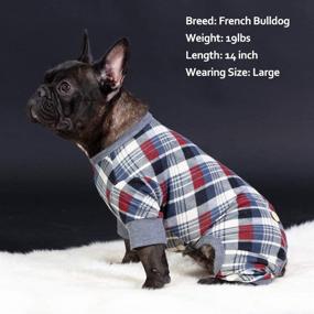 img 1 attached to 🐶 KYEESE Small Dog Pajamas: Plaid, Soft, Stretchable Dog Pajama PJs