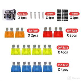 img 1 attached to 🚘 Yziixi 6-Way Fuse Box Blade Fuse Blocks with LED Warning Indicator and Damp-Proof Cover for Automotive Car Truck Boat Marine Bus RV Van, 12V/24V, 6 Independent Circuit Positive Negative