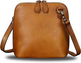 img 2 attached to Genuine Leather Crossbody Handmade Shoulder Women's Handbags & Wallets at Satchels