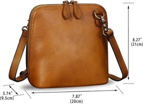 img 1 attached to Genuine Leather Crossbody Handmade Shoulder Women's Handbags & Wallets at Satchels